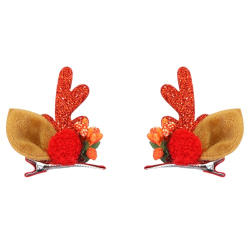 2pack Frauen Weihnachten Barrettes Weihnachtsfeier Dekoration Haare Clip Kostümzubehör von LLINthy