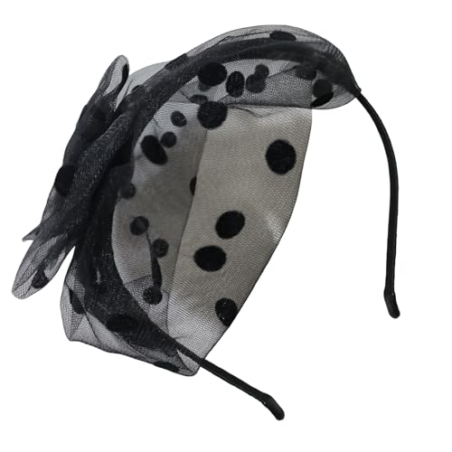 Beliebtes Spitzen Bowknot Stirnband Süßes Ballett Gepunktete Haarband Für Cocktails Party von LLINthy