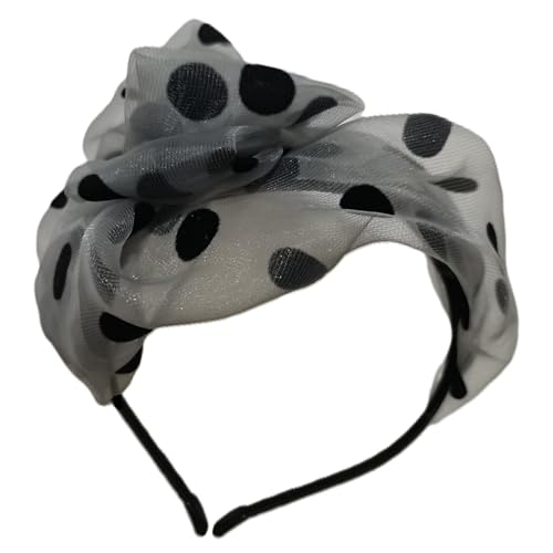 Beliebtes Spitzen Bowknot Stirnband Süßes Ballett Gepunktete Haarband Für Cocktails Party von LLINthy