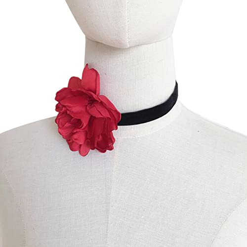 Blumen Elegant Rose Tecket Clavicic Kette Und Winterpullover Kollokation Zarte Nackenkette Übertrieben Romantische Blumen Halsketten Für Frauen Modeschmuck von LLINthy