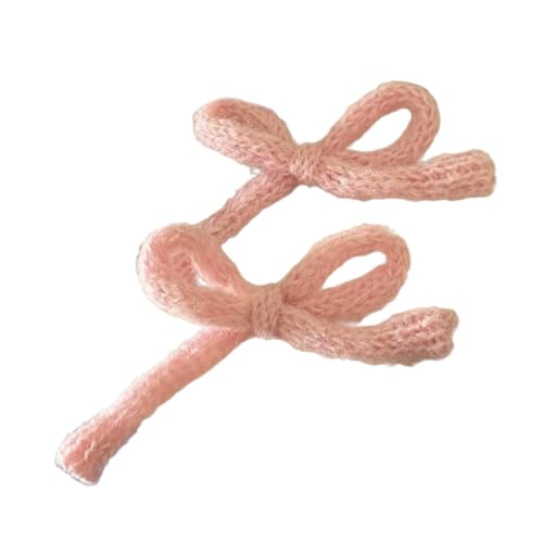 Bughaarclip 2pcs Haarklammern Für Mädchen Strick Haar Bogen Vintage Kleine Haare Bögen Haare Barrettes Strickbogen Haarnadeln von LLINthy