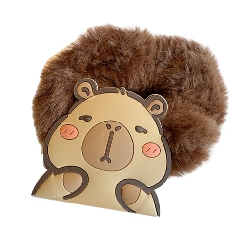 Cartoon Capybaras Pelzige Scrunchies Haarbiege Party Kopfstück Fun Hair Krawatte Für Musikfestivals Lustige Fotokabine Requisiten von LLINthy