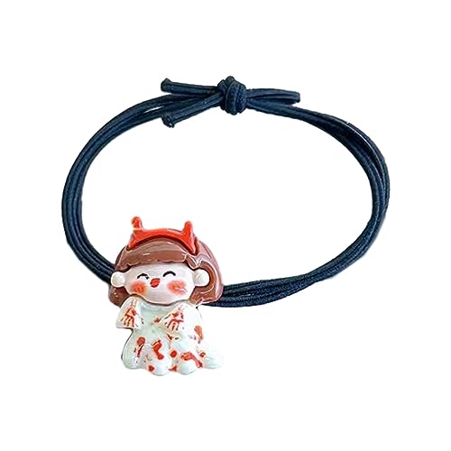 Elastic Hair Seil Halloween Thema Feel Hair Scunchy Ponytail Haarthaare Haarseile Für Mädchen Haare Dekore von LLINthy