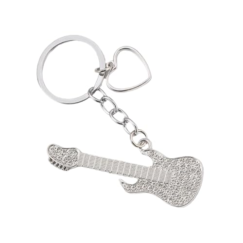 Elegant Full Strassestones Hollow Metal Gitarre Keychain Metal Keyring Anhänger Für Musikliebhaber Und Mode Enthusiasten Leichter Schlüsselbund von LLINthy