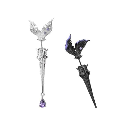 Elegante Ohrstifte Mit Fischschwanz Designs Anspruchsvolle Dunkle Ohrstolzen Accessoire Für Modeliebhaber Und Detailsuchende High End Modeaccessoires von LLINthy