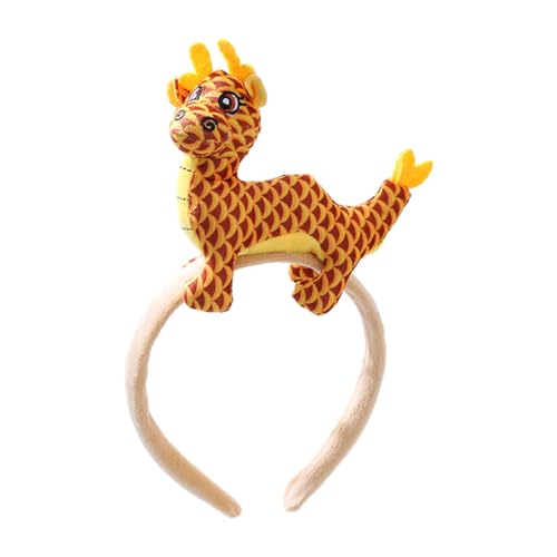 Erwachsene Teenager Cartoon Stoffed Dragon Form Stirnband Frau Spa Hair Hoop Make Up Making Fotos Neujahrsparty Kopfbedeckung von LLINthy