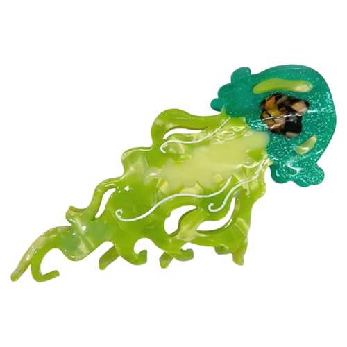 Frauen Große Haarklauen Clip Marine Styles Jellyfishacetat Haarta Für Sichere Haarstyling Verschiedene Anlässe Haarschleife von LLINthy