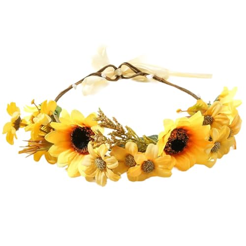 Gelbes Blumen-Haarband für Reisen, Fotografie, realistisches Blumen-Stirnband für Mädchen, Modellausstellung, Hochzeit, Party, Schmuck Gelbes Blumen-Haarband für Reisen, Fotografie, realistisches Blumen-Stirnband für Mädchen, Modellausstellung, Hochzeit, Party, Schmuck von LLINthy
