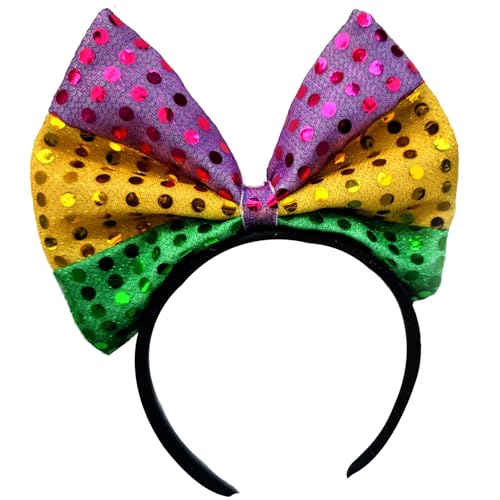 Glitzernde Pailletten Große Bögen Kopfstücke Bowtie Haripiece Party Stirnband Haardekoration Für Kostümfeierpartys von LLINthy