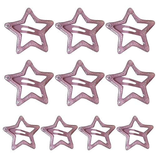 Glitzernde Sternhaarclip Für Kinder Girls Nicht Schlupf Metall Pailletten Haarnadel Süßpentagramm Haare Barrettes Kinder Kopfschmuck von LLINthy