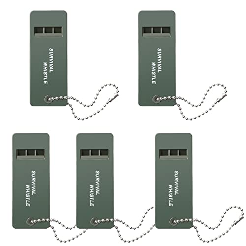 LLINthy 5pieces Survival 3-Frequenz Pfeife Notfall Pfeife Erste Hilfe Legierung Für Outdoor Sport Notfallschlüsselkette von LLINthy