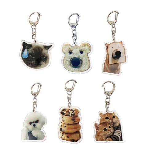 LLINthy 6pcs Set Niedliche Acryl Schlüsselring Kombination Entzückender Und Grafik Schlüsselketten Accessoire Für Modeliebhaber Dekorative Keychain LLINthy 6pcs Set Niedliche Acryl Schlüsselring Kombination Entzückender Und Grafik Schlüsselketten Accessoire Für Modeliebhaber Dekorative Keychain von LLINthy