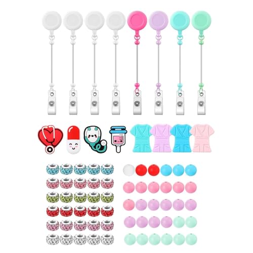 LLINthy 76pcs Retractable Badge Rolle Mit Clip Cip Nether Schwester Abzeichen Reel REAKTABLE Kartenclip Für Büro Und Klinik Verwenden von LLINthy