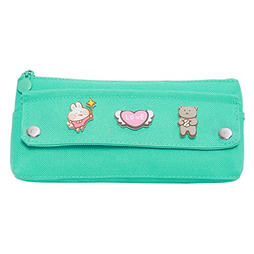 LLINthy Bear Canvas Storage Beutel Marker Bleistift Für Den Fall Schreibwarenbeutel Für Primäre Mittelschule Büro Studen Niedliche Bleistiftboxen Teen Girls Jungen Kinder College School Fall von LLINthy