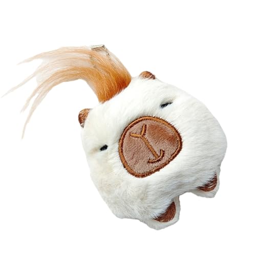 LLINthy Capybaras Plüsch Anhänger Mit Quietschender Klang Weiche Hängedekoration Für Schlüsselbeutel Telefone Tierförmige Schlüsselring Verzierungen Süßes Keychain von LLINthy