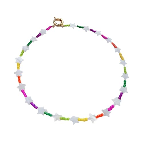 LLINthy Delicate Perlen Heart Star Shell Halskette Schlüsselbeinkette Die Komfort Und Stile Für Mode Enthusiasten Trendige Frauen Accessoires Bietet von LLINthy