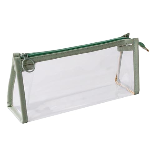 LLINthy Einfache Stiftbeutel Klare Bleistiftkoffer Bleistiftbeutel Praktische Taschen Make Up Ästhetik Stiftschule Schullieferungen Praktische Große Kapazität Klare Ästhetik von LLINthy