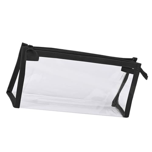 LLINthy Einfache Stiftbeutel Klare Bleistiftkoffer Bleistiftbeutel Praktische Taschen Make Up Ästhetik Stiftschule Schullieferungen Praktische Große Kapazität Klare Ästhetik von LLINthy