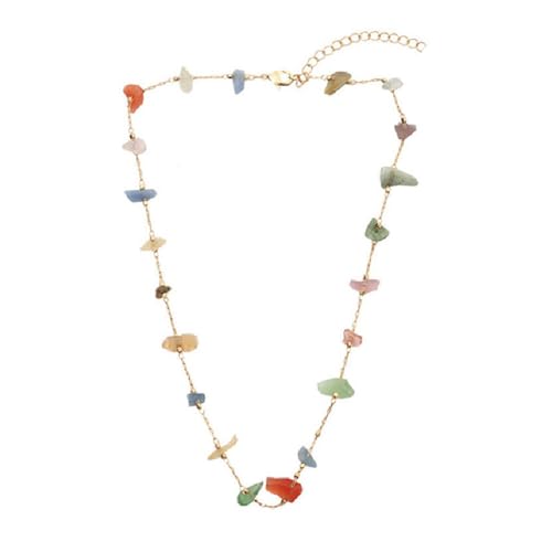 LLINthy Einfache Stilvolle Kristallperlenkette Halskette Farbenfrohe Böhmische Acryl Unregelmäßige Steinarmbänder Juwelie Frauen Mädchen Teen Bunte Perlen Schlüsselbein Kette Freizeitschmuck LLINthy Einfache Stilvolle Kristallperlenkette Halskette Farbenfrohe Böhmische Acryl Unregelmäßige Steinarmbänder Juwelie Frauen Mädchen Teen Bunte Perlen Schlüsselbein Kette Freizeitschmuck von LLINthy