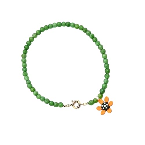 LLINthy Einzigartige Handgefertigte Blumenentwürfe Halskette Handwerk Von Robustem Glas Tragbarem Accessoire Für Kunstliebende Einzelpersonen Täglich Künstlerglas Anhänger von LLINthy