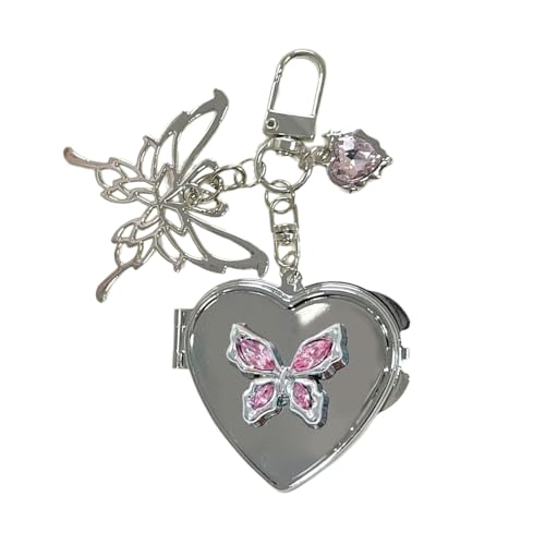 LLINthy Einzigartige Schmetterling Herz Schlüsselbund Mode Schmetterling Herz Schlüsselbeuteldekoration Für Partys Und Geschenke Party Schlüsselbund Geschenk Geeignet von LLINthy