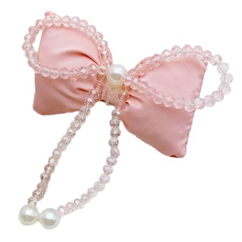 LLINthy Elegante Haarclip Dekoration Mode Nach Vorne Kristalle Haarnadelhaarclip Mit Stoff Bowknoten Verschönerung Modem Haarclip Für Frauen Jeden Alters von LLINthy