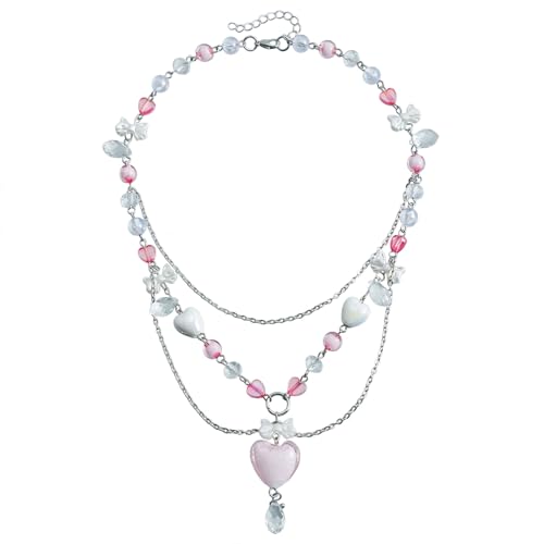 LLINthy Elegante Halskette Zarte Halskette Einzigartige Anhänger Halskette Mode Neckschmuck Stilvolle Perlen Halskette Für Die Tägliche Elegante Halskette von LLINthy