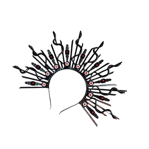 LLINthy Elegante Schlangenkopfkronen Kopfband Party Accessoire Mode Haarteil Geeignet Für EIN Stilvolles Und Mysteriöser Look Cosplay Stirnband von LLINthy