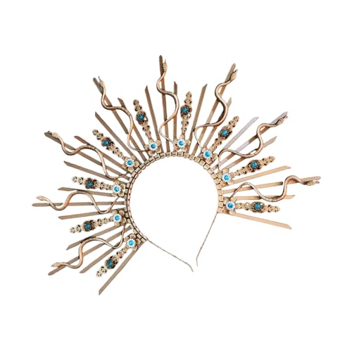 LLINthy Elegante Schlangenkopfkronen Kopfband Party Accessoire Mode Haarteil Geeignet Für EIN Stilvolles Und Mysteriöser Look Cosplay Stirnband von LLINthy
