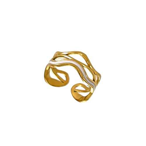 LLINthy Elegante Verstellbare Eheringe Dating Ringe Geometrische Öffnung Fingerschmuck Geeignet Für Frau Und Mann Die Einstellbarer Offener Präsentieren von LLINthy