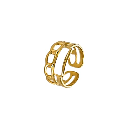 LLINthy Elegante Verstellbare Eheringe Dating Ringe Geometrische Öffnung Fingerschmuck Geeignet Für Frau Und Mann Die Einstellbarer Offener Präsentieren von LLINthy