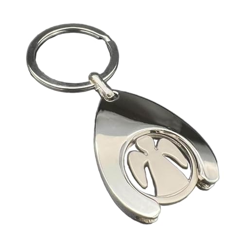 LLINthy Eleganter Engelsflügel Keyring Silber Anhänger Keychain Schutzzauber Für Fahrer Vielseitiges Telefon Lanyard Accessoires Keychain von LLINthy