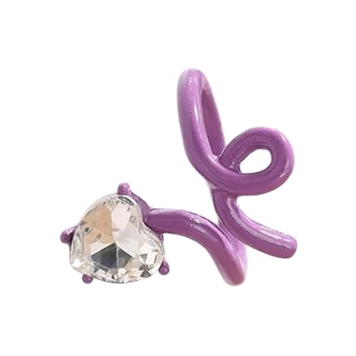 LLINthy Eröffnungsringe Herzringe Handschmuck Mode Ringe Legierung Textur Verstellbare Ringe Geeignet Für Mode Enthusiasten Elegantes Modeaccessoire von LLINthy