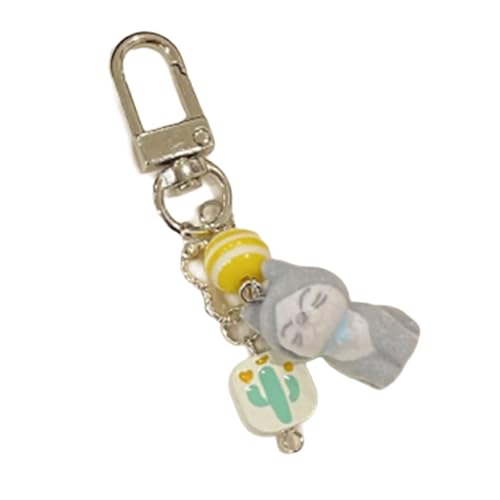 LLINthy Flocken Sie Die Gelbe Ente/Katze/Koala/Hundeschlüsselkette Bequeme Feeling Animal Anhänger Anhänger Keyring Zubehör Für Taschen Und Telefone Legierung Harzhänne von LLINthy