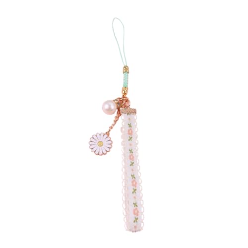 LLINthy Flower Schlüsselkette Blumen Herz Charme Schlüsselbeutel Spitze Anhänger Keyring Für Autohänge Frauen Taschen Blumen Spitze Schlüsselbund Schlüsselhalter von LLINthy