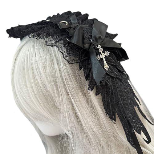 LLINthy Gothic Stirnband Bequemes Haarband Verstellbarer Punk Kopfschmuck Stilvoll von LLINthy