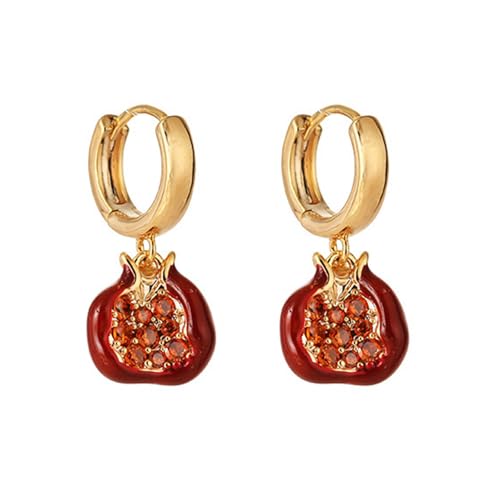 LLINthy Granatapfel Halskette Vintage Styles Schmuck Frauen Modezubehör Anhänger Halskette Geeignet Für Hochzeit von LLINthy