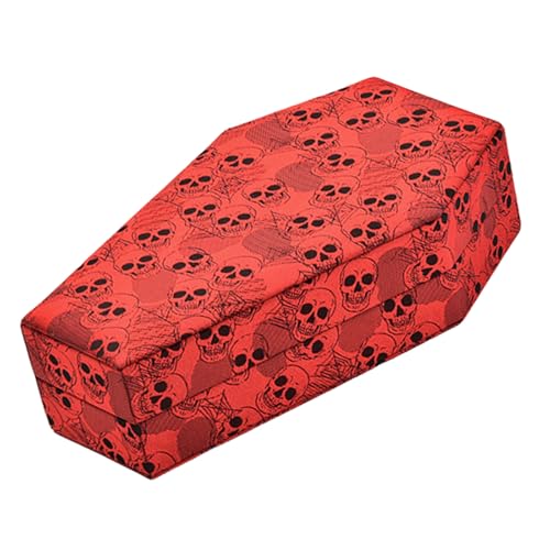 LLINthy Halloween Coffin Form Ringe Box Samtes Eheringe Für Schmucksammler Und Enthusiasten Accessoire Case Schmuckzubehör von LLINthy