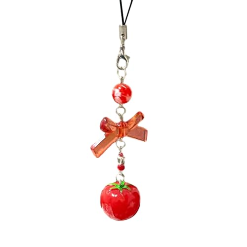 LLINthy Individualisierte Tomatenförmige Telefon Lanyard Keyrings Stilvolle Tomatenschlüsselkette Und Anhänger Ornament Für Mode Enthusiasten Sammlerstück Anhänger von LLINthy