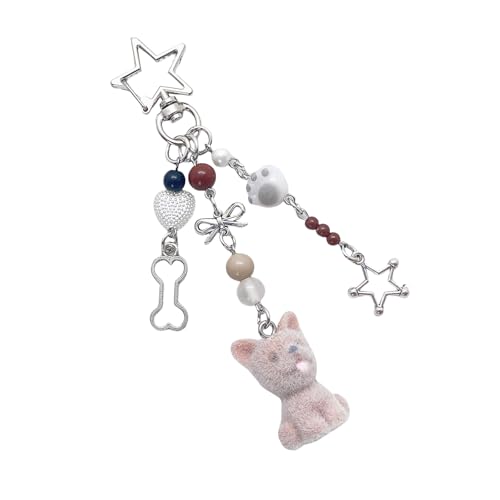 LLINthy Köstliche Ströme Koreanische Styles Hundemalthänger Schlüsselbund Für Modestürmepaare Und Sammlerbegeisterte Plüschmaterial Accessoire von LLINthy