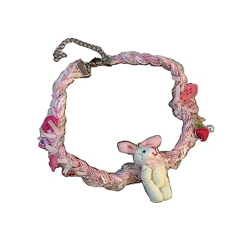 LLINthy Liebe Herz Und Kaninchen Entwirft Halsketten Für Mädchen Basteln Aus Stabilem Farbic Der Für Tägliche Kleidung Stilvolle Outfits Personalisieren Kann Schmuck Personalisieren von LLINthy