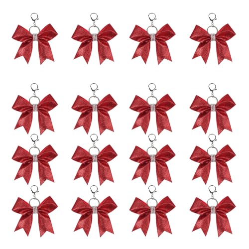 LLINthy Mode Cheerleading Bowknot Schlüsselbund Tragbarer Bowknot Keyring Accessoire Einzigartiger Bowknot Anhänger Für Cheerbegeisterte Leder Bowknotenanhänger von LLINthy