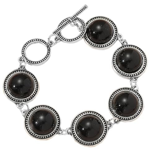 LLINthy Mode Frauen Böhmische Stile Vintage Steinarmband Mit Robusten Perlen Und Verstellbaren Elastischen Designs Tragen Verstellbares Armband LLINthy Mode Frauen Böhmische Stile Vintage Steinarmband Mit Robusten Perlen Und Verstellbaren Elastischen Designs Tragen Verstellbares Armband von LLINthy