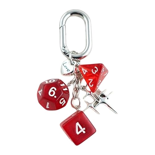 LLINthy Mode Kleine Dices Softball Schlüsselanlagen Robuste Harzmaterialien Sport Themativer Charme Tragbares Modezubehör Dices Keychain von LLINthy