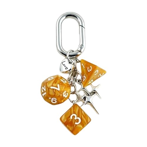 LLINthy Mode Kleine Dices Softball Schlüsselanlagen Robuste Harzmaterialien Sport Themativer Charme Tragbares Modezubehör Dices Keychain von LLINthy