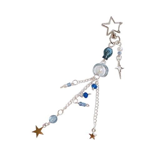 LLINthy Mode Quallenschlüsselkette Mit Quasten Einzigartige Jellyfish Quasten Schlüsselbundschlüsselhänge Schmuck Perfekt Für Den Täglichen Gebrauch Modischen Schlüsselhalter von LLINthy