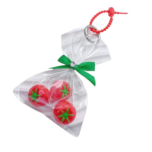LLINthy Mode Tomatenblattschlüsselkäse Dekorative Tomatenblattschlüsselkäse Zarte Schlüsselkette Für Schlüssel Oder Taschen Verspielte Schlüsseldekoration von LLINthy