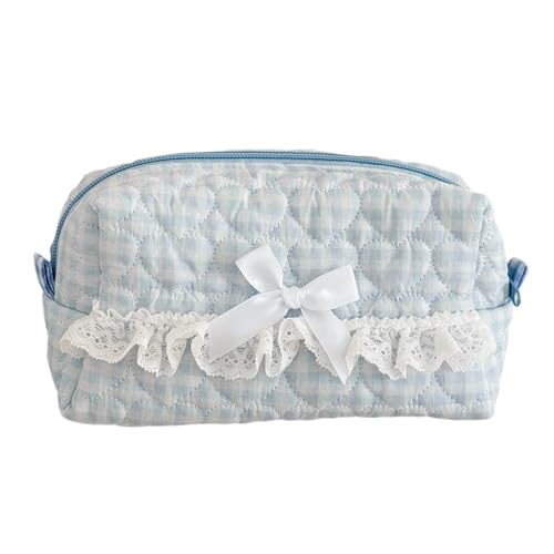 LLINthy Multifunktionaler Bleistiftbeutel Große Kapazität Baumwollstifte Hülle Spitzenverkleidungsstiftbeutel Reise Make Up Tasche Für Büroschule Baumwollstoff Stiftbeutel von LLINthy