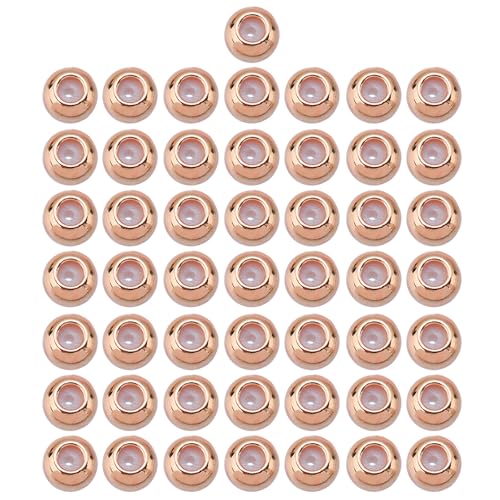LLINthy Packung Von 50 Stopper Perlen Metall Abstandshalter Perlen Schmuck Machen Zubehör Easy Faden Perlen Handgefertigtes Zubehör Schmuckzubehör Zuzulegen von LLINthy