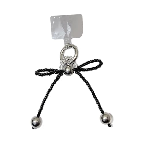 LLINthy Perlen Bowknot Telefongurt Schmetterling Knoten Schlüsselbund Anhänger Mode Tasche Zauber Und Schlüsselhalter Für Frauen Mädchen Elegant Perlenjuwely von LLINthy